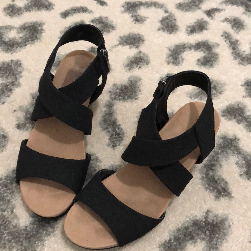 Lucky Brand black wedges. Size 7.5